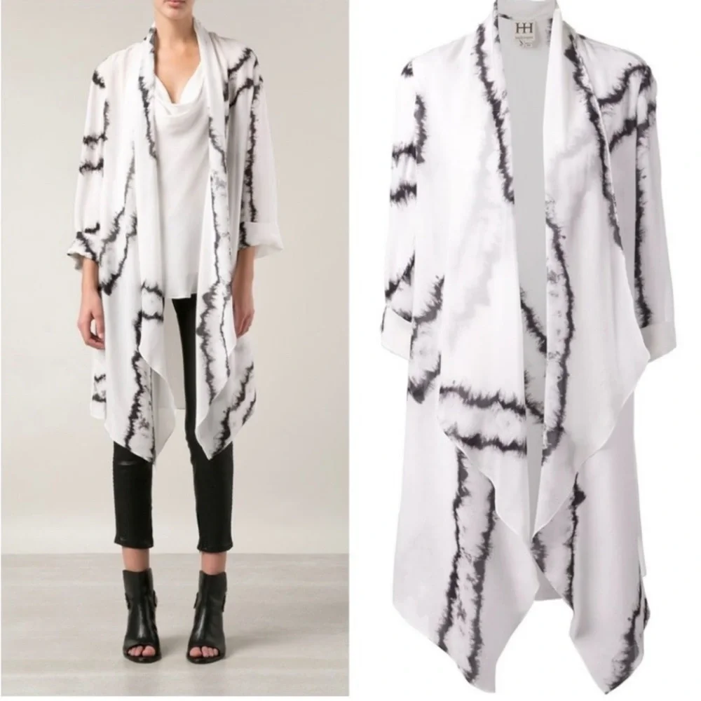 Haute Hippie Printed Silk Chiffon Cardigan
